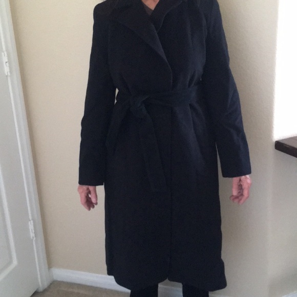 vintage black wool coat